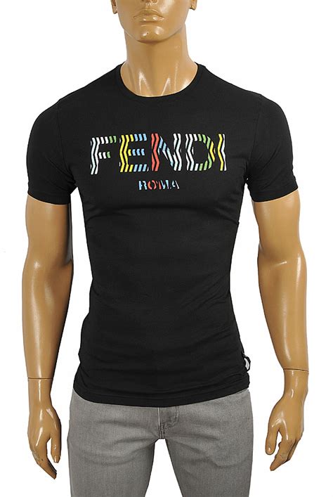 fendi printed t-shirt with cotton florals men|More.